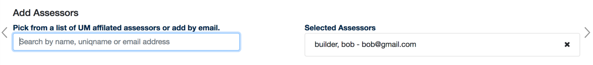 Selected Assessor Now Displays