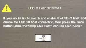 USB-C Host Detected Warning