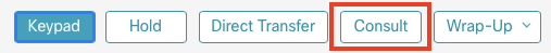 Press the Consult button in Finesse Desktop to open a second call.