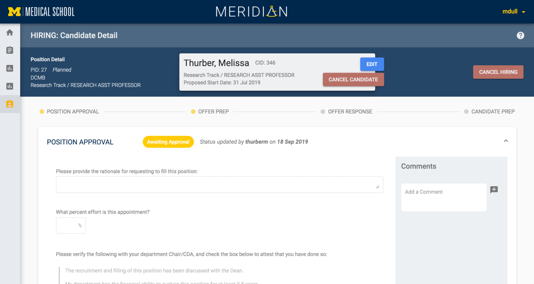 Hiring Detail