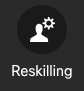 Reskilling menu in the left sidebar of Finesse Desktop.