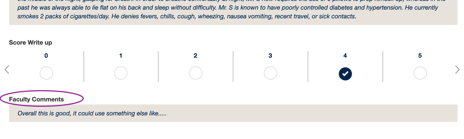 Faculty Comments
