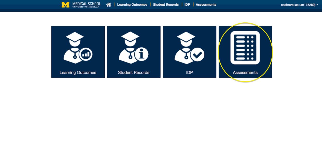 Assessments Button