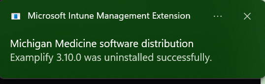 ExamSoft successfully uninstalled