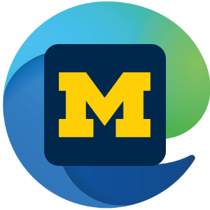 Web browser icon: Edge UMICH