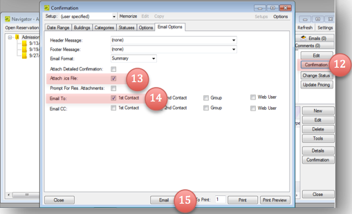 Confirmation Window Confirmation Window