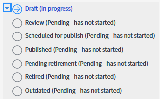 Expanded view of Workflow icons.