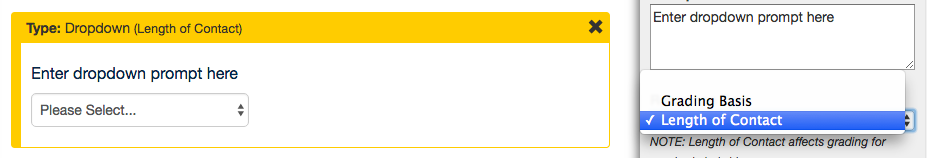 Drop-Down Response Type