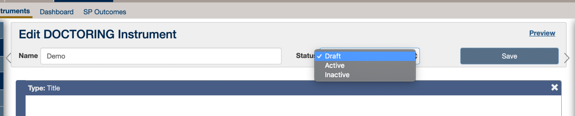 Change the Status