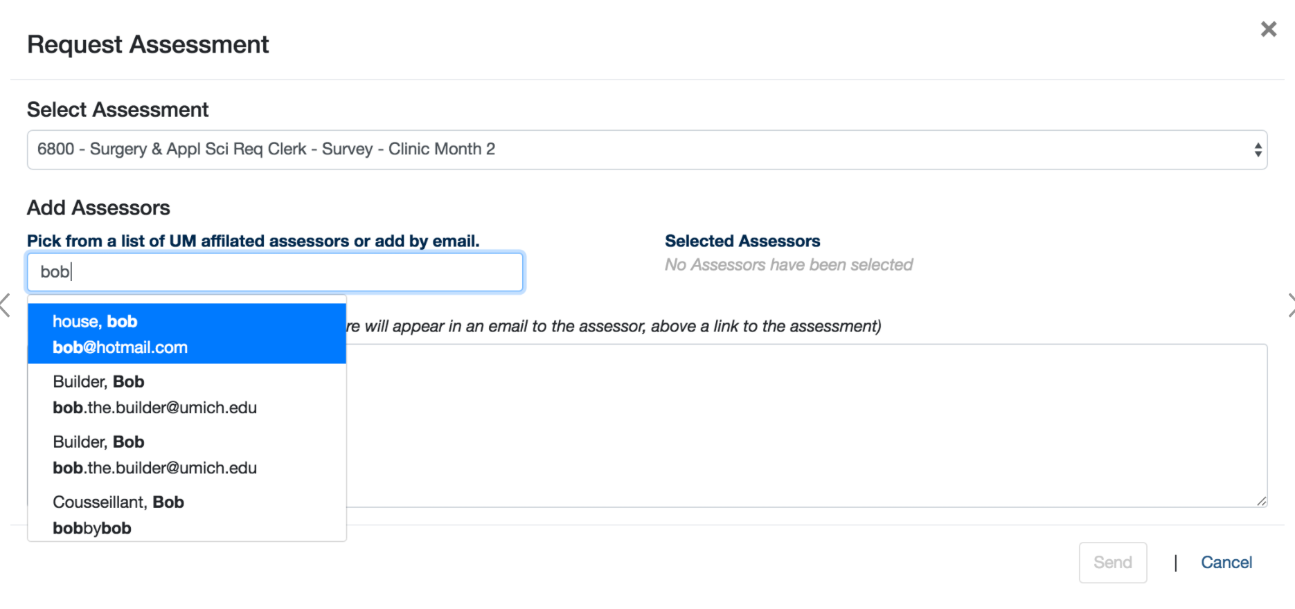 Select Assessor from List