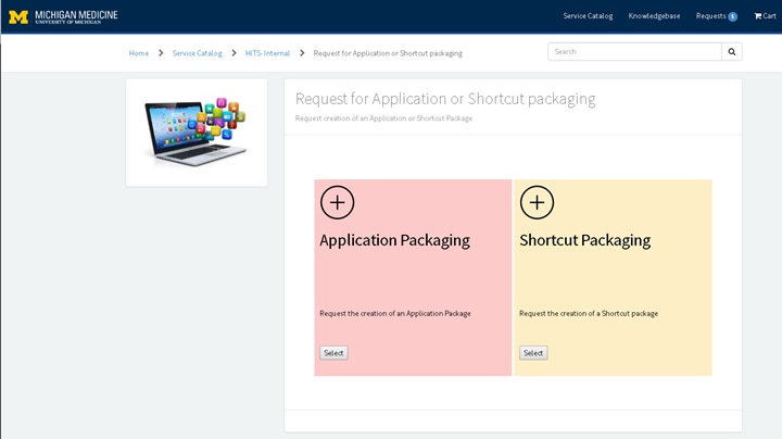 Application vs. Shortcut Packaging