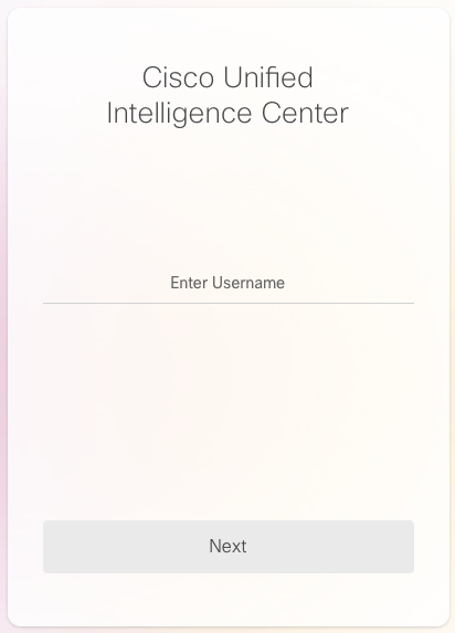 CUIC first-time login prompt