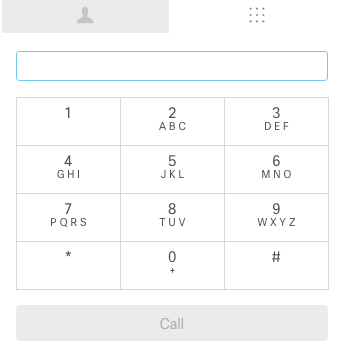 Keypad to direct dial a phone number to call.