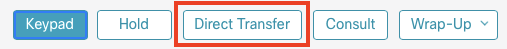 Clicking Direct Transfer in the Finesse Desktop will open a second call to drop the original caller into.