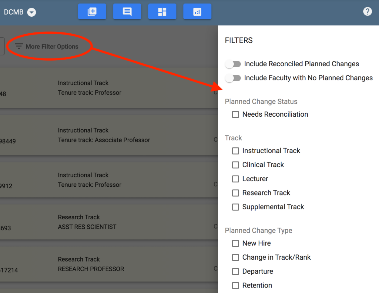 More Filter Options