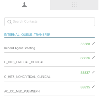 Michigan Medicine contact list to select an agent or service to call.