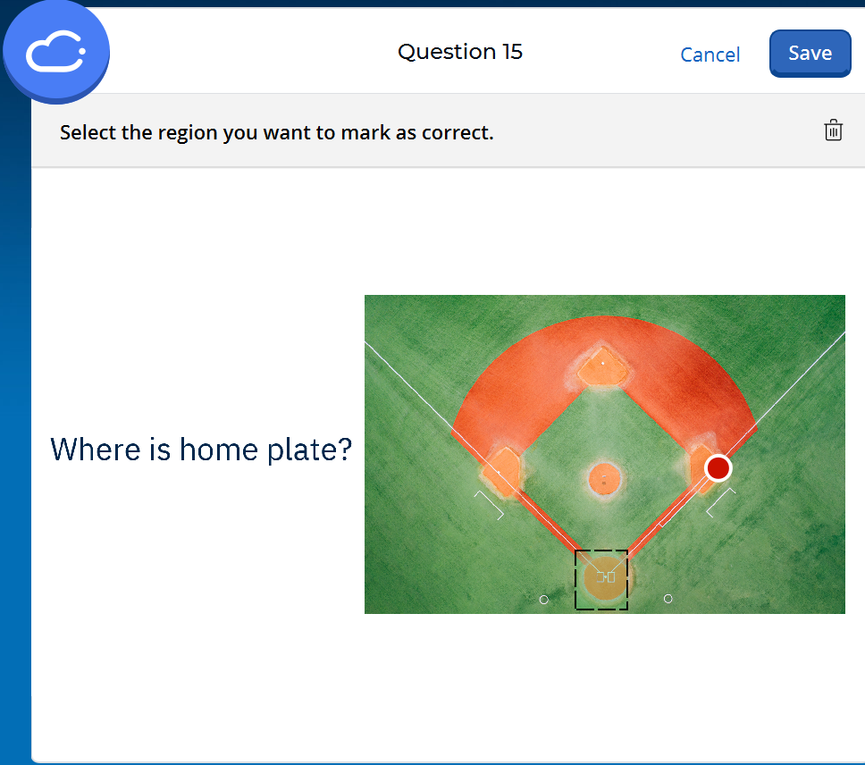 target question type with selecting right area for responses
